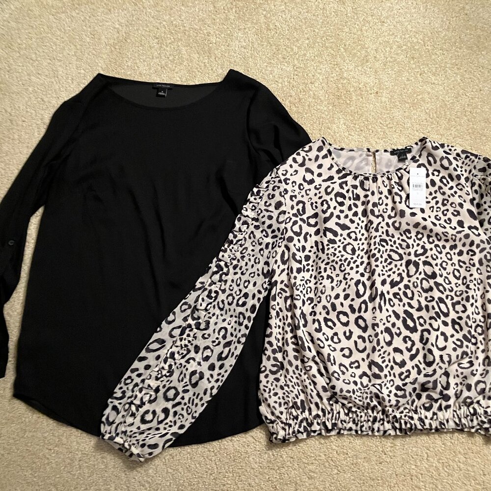 Ann Taylor, Small, Black and Black/Cream